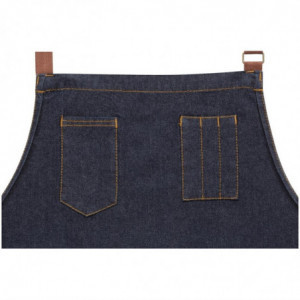 Grembiule Bavaglino Indigo Memphis in Cotone 760 x 865 mm - Chef Works - Fourniresto