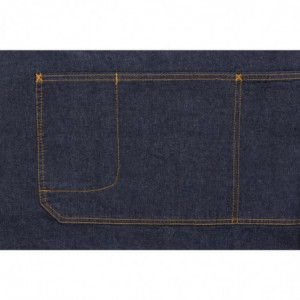 Grembiule Bavaglino Indigo Memphis in Cotone 760 x 865 mm - Chef Works - Fourniresto