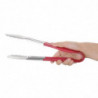 Pinza da servizio rossa in acciaio inossidabile 300 mm - Vogue - Fourniresto
