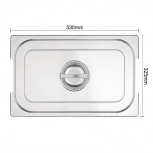Coperchio Gn 1/2 In Acciaio Inox Per Contenitore Con Maniglie - Vogue - Fourniresto