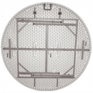Tavolo rotondo pieghevole al centro bianco Ø 1530 mm - Bolero - Fourniresto