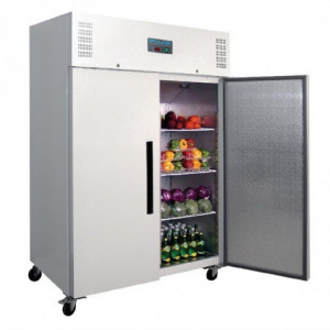 Armadio Frigorifero Positivo Bianco Gn 2/1 Doppia Porta 1200 L - Polar - Fourniresto