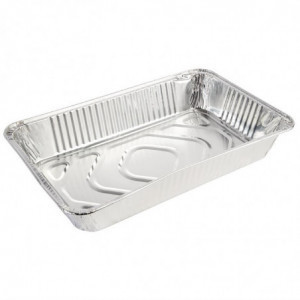 Piatto rettangolare in alluminio GN 1/2 da 3,6 L - Lotto di 5 - Fiesta - Fourniresto