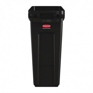 Raccoglitore di riciclaggio con condotti di ventilazione neri da 60 L - Rubbermaid - Fourniresto