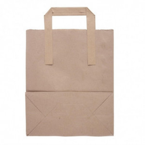 Piccola borsa di carta riciclata marrone 215 x 180 mm - Lotto da 250 - Fiesta Green - Fourniresto