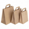 Piccola borsa di carta riciclata marrone 215 x 180 mm - Lotto da 250 - Fiesta Green - Fourniresto
