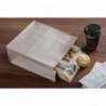 Piccola borsa di carta riciclata marrone 215 x 180 mm - Lotto da 250 - Fiesta Green - Fourniresto