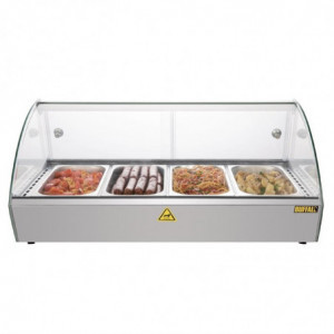 Vetrina Riscaldata a Libero Servizio Slim 220L - Buffalo - Fourniresto