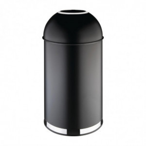 Cestino a cupola aperto in acciaio nero 40L - Bolero - Fourniresto