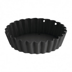 Stampo per tartelette cannelé antiaderente con fondo removibile da 10 cm - Set da 3 - Vogue - Fourniresto