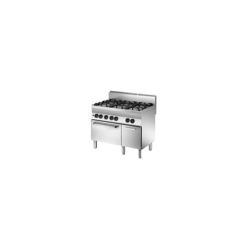 Forno a 6 fuochi con forno a gas e armadio Serie 650 Forno a 6 fuochi con forno a gas e armadio Serie 650