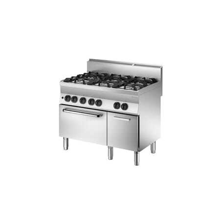 Forno a 6 fuochi con forno a gas e armadio Serie 650