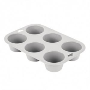 Piastra flessibile in silicone 6 muffin - Vogue - Fourniresto