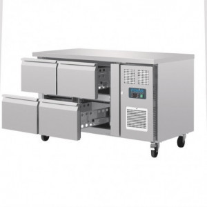 Tavolo Refrigerato GN 1/1 Ventilato 4 Cassetti Serie U 314L - Polar - Fourniresto