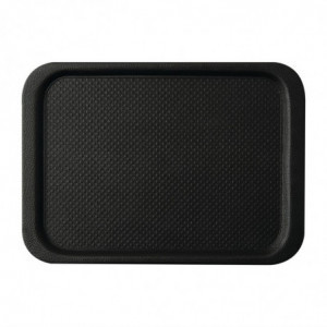 Piatto Antiscivolo Nero Blackline 490 x 340mm - Roltex - Fourniresto