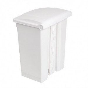 Cestino per la raccolta differenziata della cucina con pedale bianco 65L - Jantex - Fourniresto