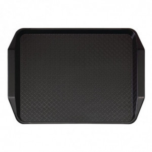 Vassoio rettangolare nero con maniglie in polipropilene Fast Food 430mm - Cambro - Fourniresto