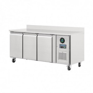 Tavolo Frigorifero Negativo 3 Porte Con Schienale Serie U - 417L - Polar -