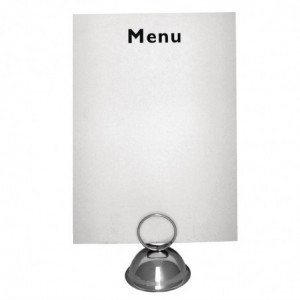 Porta-menu con anello in acciaio inossidabile - Olympia - Fourniresto