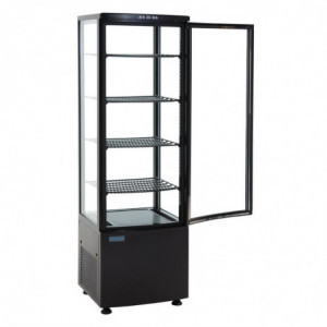 Vetrina refrigerata con porte curve - nera 235 L - Polar - Fourniresto