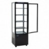 Vetrina refrigerata con porte curve - nera 235 L - Polar - Fourniresto