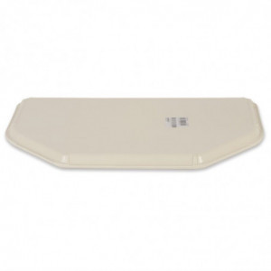 Vassoio da servizio in poliestere trapezoidale 500x325mm beige - Roltex - Fourniresto
