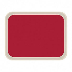 Vassoio da servizio in poliestere standard 470x360mm rosso - Roltex - Fourniresto