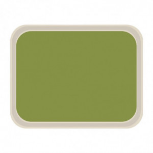 Vassoio da servizio in poliestere standard 470x360mm verde - Roltex - Fourniresto