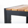 Tavolo Quadrato in Acciaio e Acacia 80 cm - Bolero - Fourniresto