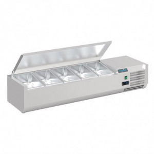 Saladiera da appoggio con coperchio Serie G - 5 x GN 1/4 - Polar