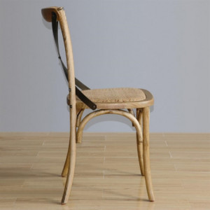 sedie in legno laccato con schienale incrociato - naturale - bolero - fourniresto