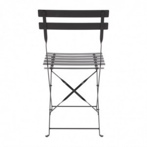 Sedie da terrazza in acciaio - nere - set da 2 - Bolero - Fourniresto