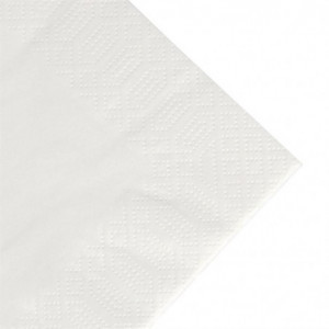 Asciugamani da pranzo in carta bianca compostabile - 3 strati - 400 x 400 - Confezione da 1000 - FourniResto