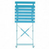 Sedie da terrazza in acciaio - blu turchese - Set di 2 - Bolero - Fourniresto