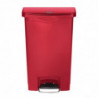 Cestino con pedale frontale Slim Jim rosso - 50L - Rubbermaid