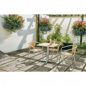 Tavolo quadrato in frassino 60 x 60 cm - Bolero - Fourniresto