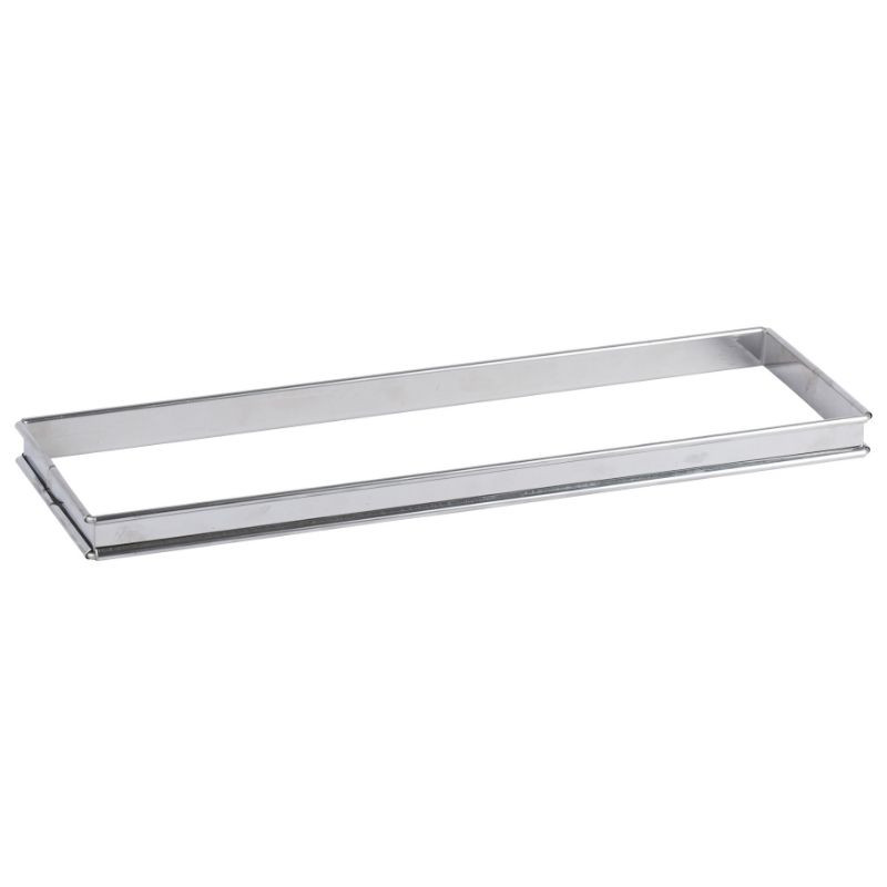 Flan a Torta Rettangolare in Acciaio Inox - 350 x 110 mm - TELLIER Flan a Torta Rettangolare in Acciaio Inox - 350 x 110 mm - TELLIER