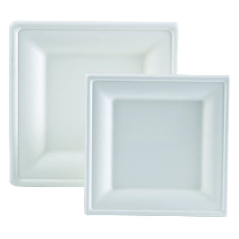 Piatto quadrato in bagassa - 200 x 200 mm - Lotto da 50 Piatto quadrato in bagassa - 200 x 200 mm - Lotto da 50