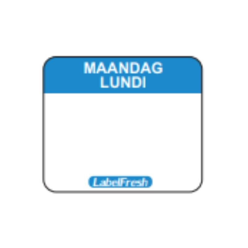 Etichetta di tracciabilità Label FreshEasy - Lunedì - 30 x 25 mm - Lotto di 1000 - LabelFresh Etichetta di tracciabilità Label FreshEasy - Lunedì - 30 x 25 mm - Lotto di 1000 - LabelFresh