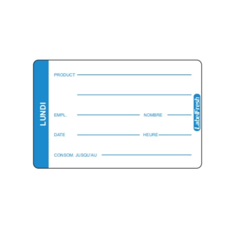 Etichetta di tracciabilità LabelFresh Pro - Lunedì - 70 x 45 mm - Lotto da 500 - labelFresh Etichetta di tracciabilità LabelFresh Pro - Lunedì - 70 x 45 mm - Lotto da 500 - labelFresh