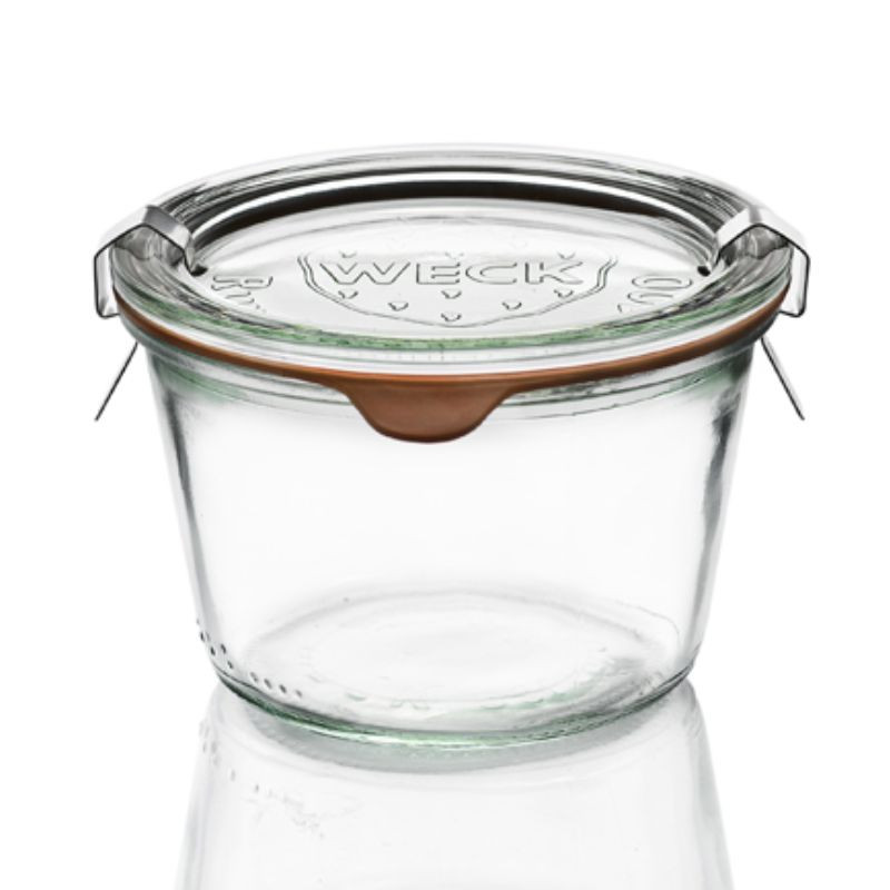 Barattolo in vetro Weck diritto - 370 ml - Lotto di 6 Barattolo in vetro Weck diritto - 370 ml - Lotto di 6