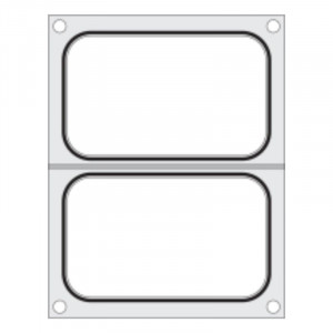 Matrice di sigillatura per sigillatrice manuale - 2 scomparti 178 x 113 mm - Hendi