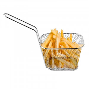 Piccolo Cestino per Patatine in Acciaio Inox - 125 x 100 mm - Dynasteel