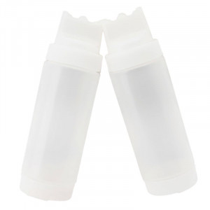Bottiglia con 3 beccucci versatori in plastica - 600 ml - Ideale per la ristorazione