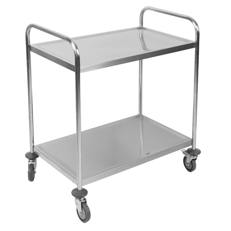 Carrello Inox 2 Ripiani Dynasteel - Professionale per la ristorazione. Solido, maneggevole e robusto. Carrello Inox 2 Ripiani Dynasteel - Professionale per la ristorazione. Solido, maneggevole e robusto.