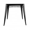 Tavolo Bistrot Quadrato in Acciaio Nero - L 668 x P 668 mm - Bolero