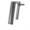 Sgabelli bassi con seduta in legno - Metallo grigio - Set di 4 - Bolero