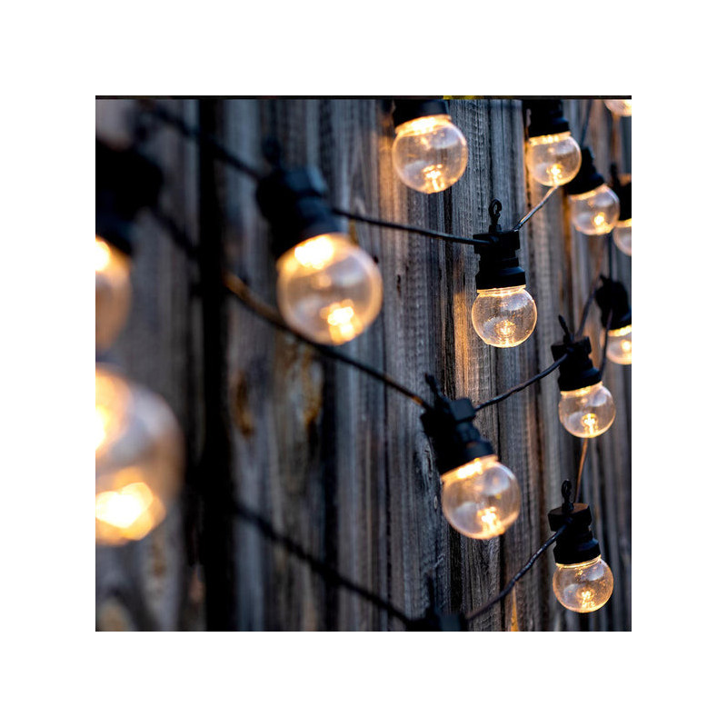 Ghirlanda luminosa da giardino solare e a LED - Party Clear Hybrid - Lumisky Ghirlanda luminosa da giardino solare e a LED - Party Clear Hybrid - Lumisky