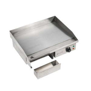Piastra Elettrica Professionale Dynasteel - Liscia 55 cm: Piastra in acciaio inox, cottura omogenea e rapida