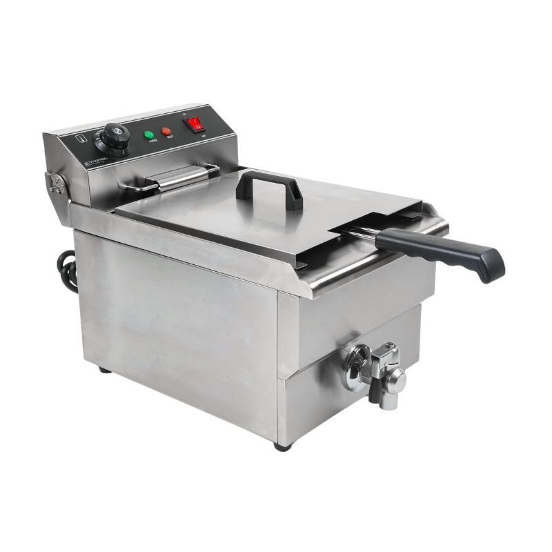 Friggitrice Professionale 13L con Scarico in Acciaio Inossidabile - Dynasteel Friggitrice Professionale 13L con Scarico in Acciaio Inossidabile - Dynasteel